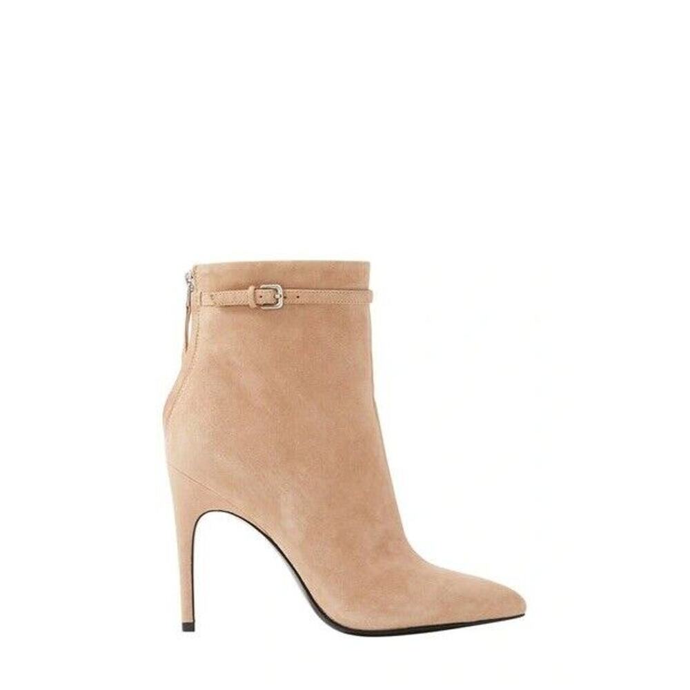 $500 REISS Ashton Pointed Toe ZIP Bootie Biscuit BEIGE SUEDE HEEL 42 (s2.20)